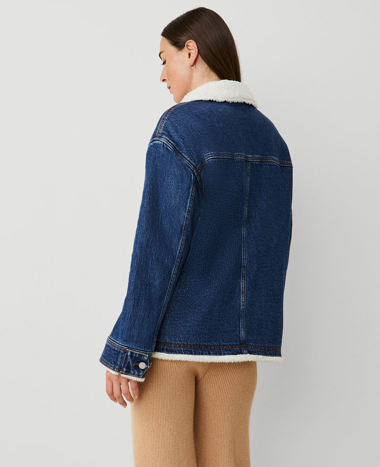 Petite Sherpa Lined Relaxed Carpenter Jacket