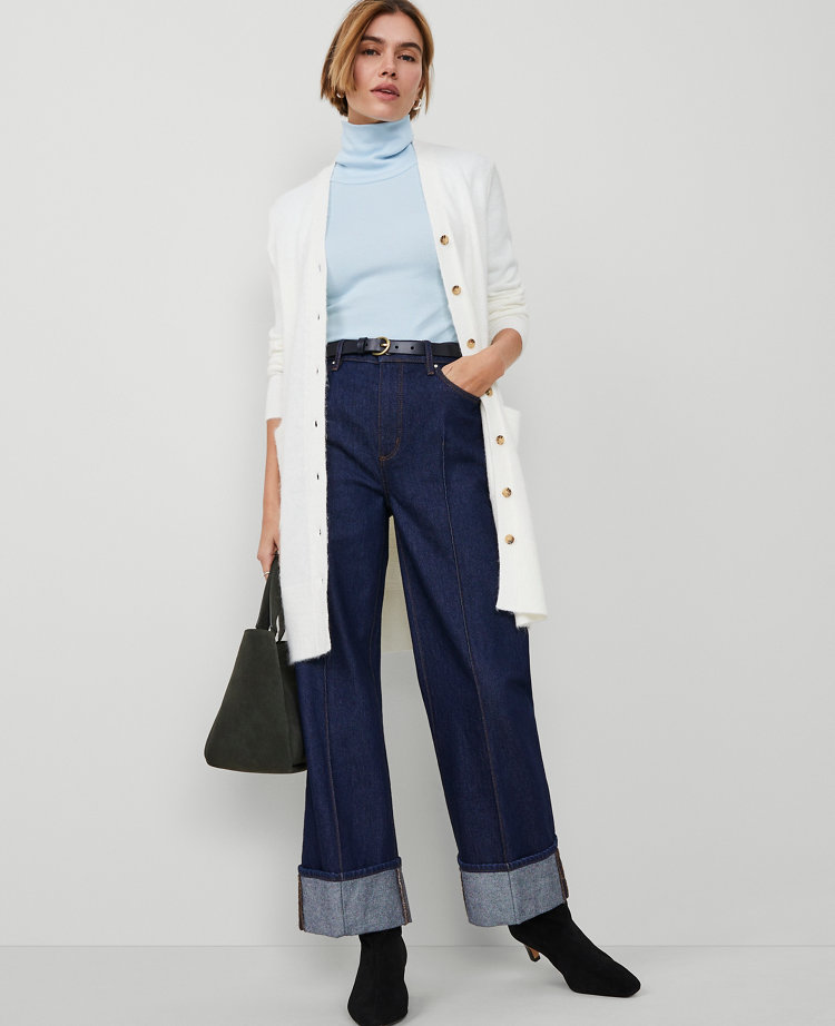 Petite Weekend Collection Brushed Long Cardigan