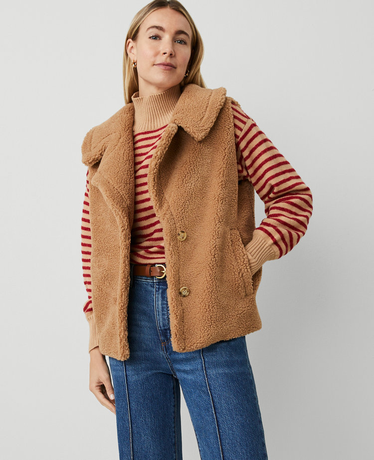 Collared Sherpa Vest