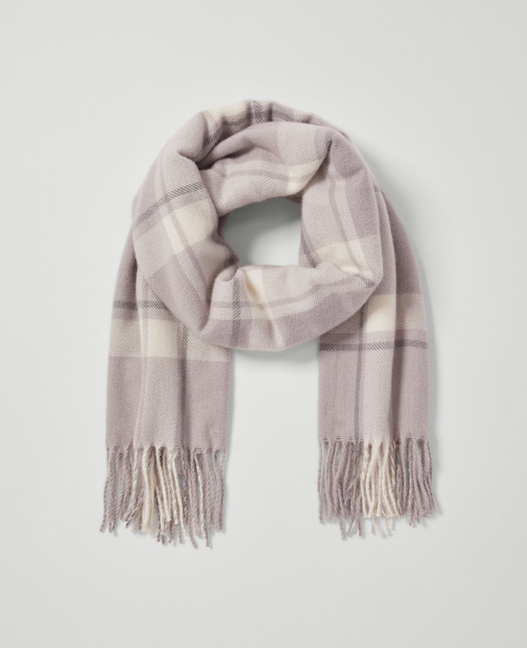 Fringe Plaid Scarf