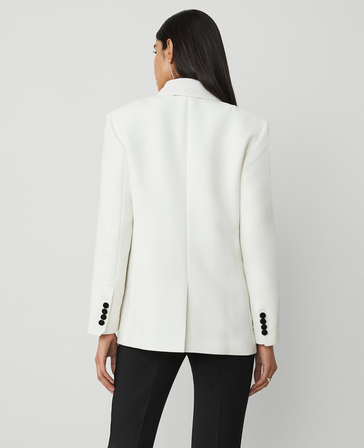 Petite Tuxedo Double-Breasted Blazer