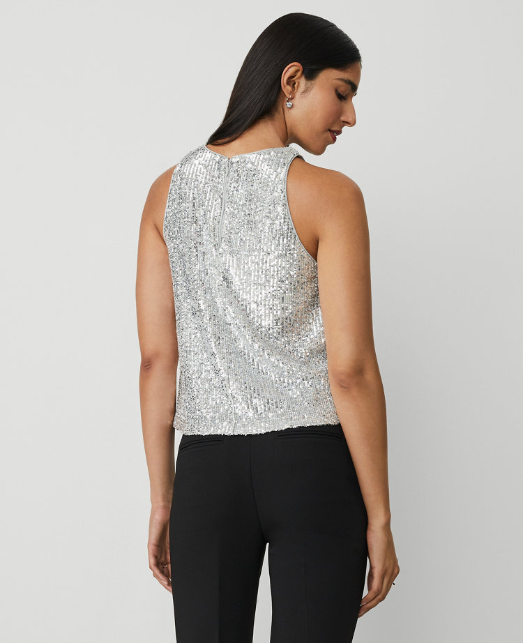 Petite Sequin Halter Top