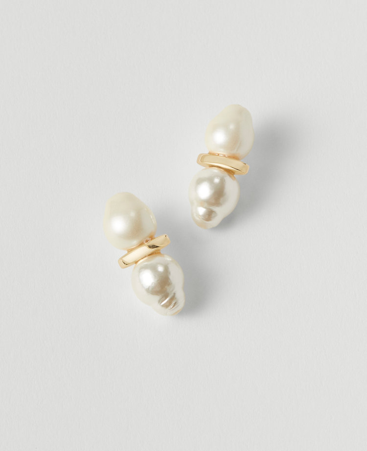 Pearlized Stud Earrings