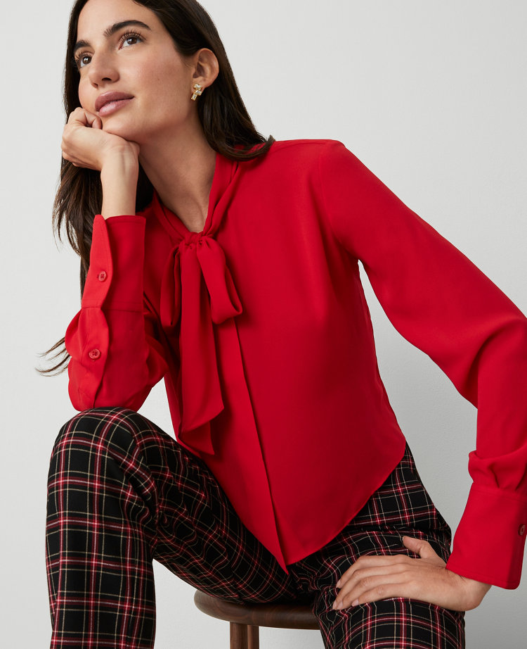 Petite Modern Bow Blouse