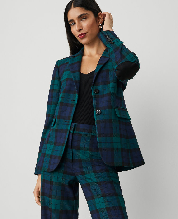 The Petite Greenwich Blazer in Tartan