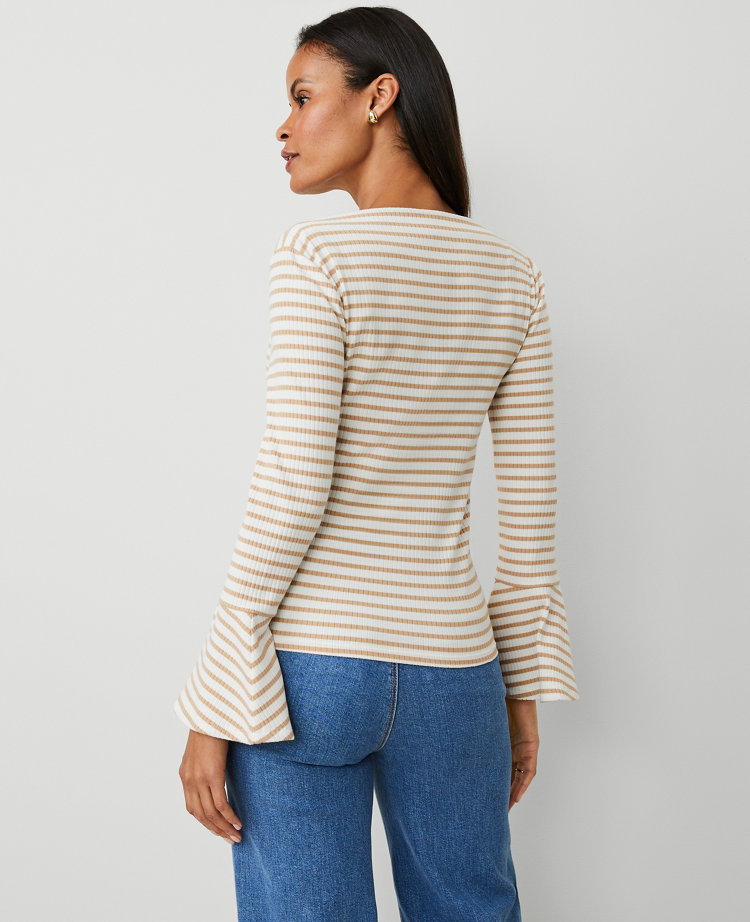 Striped Bell Sleeve Top