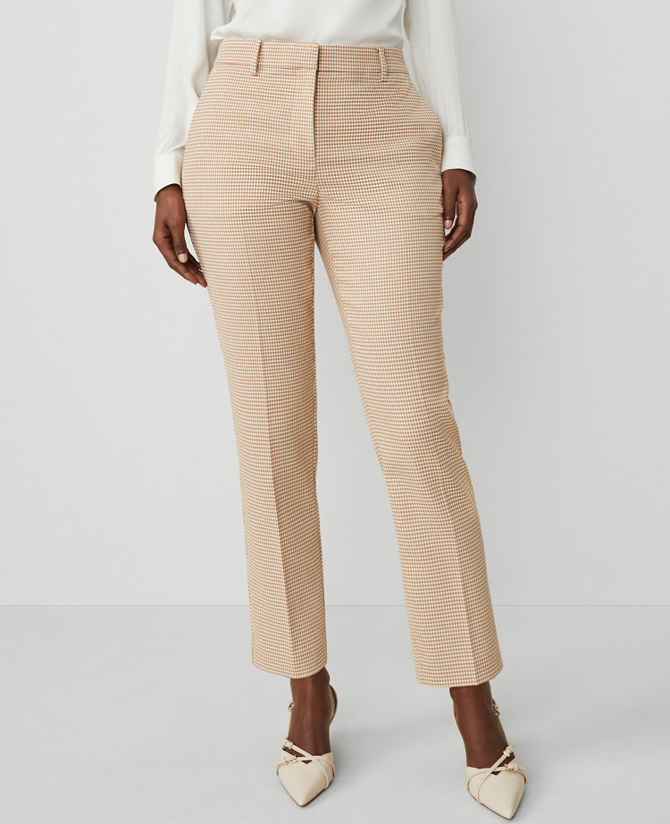 The Petite Eva Ankle Pant in Houndstooth — Curvy Fit