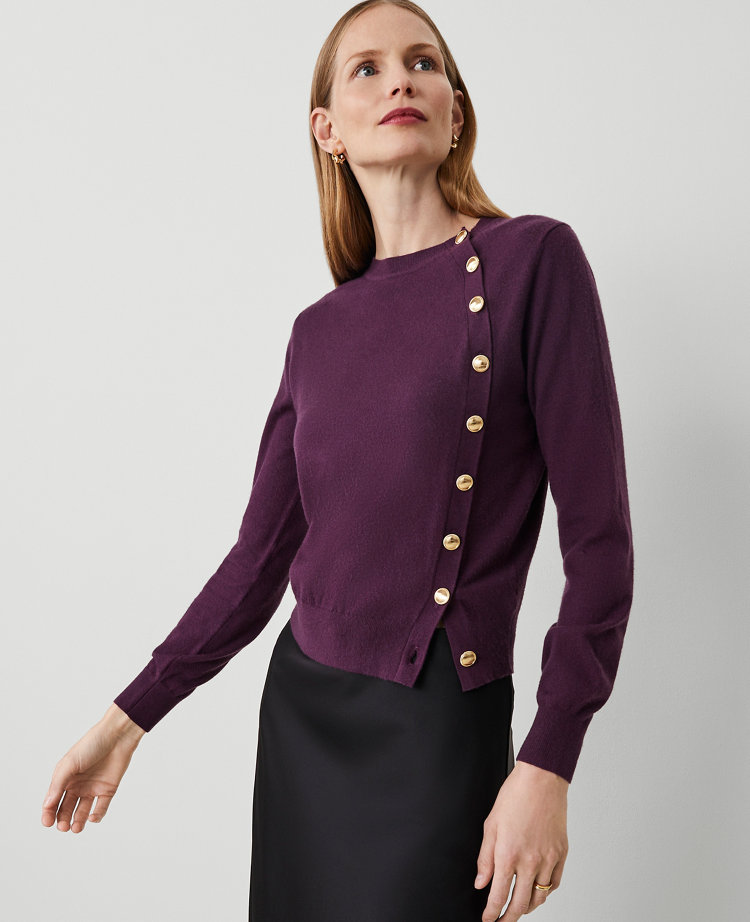 Petite Side-Button Sweater