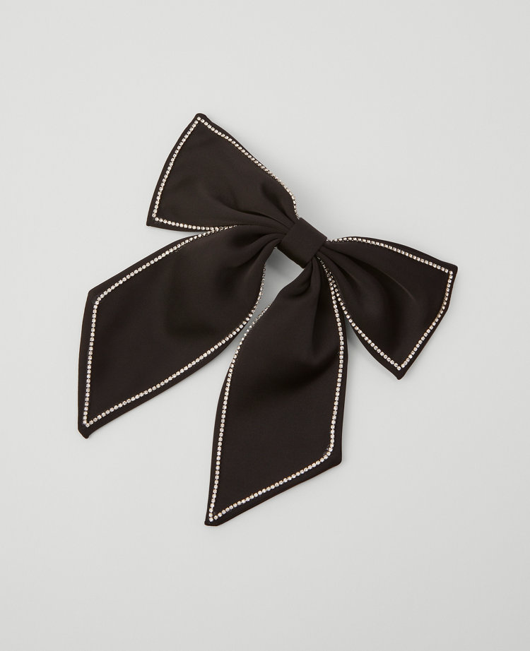 Crystal Trim Hair Bow