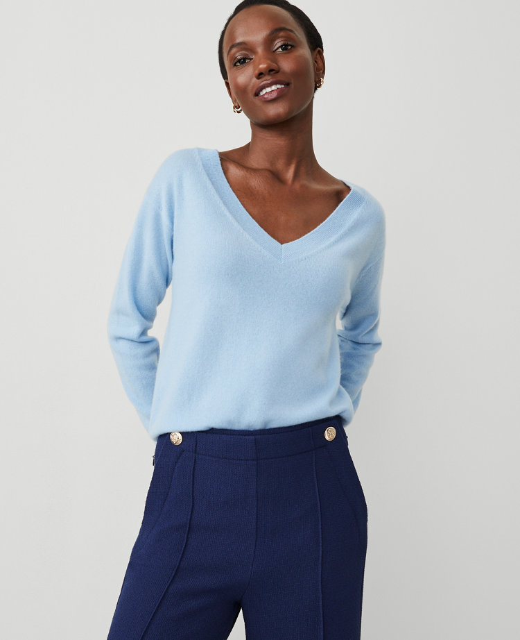 Ann Taylor Cashmere V-Neck Sweater Women's