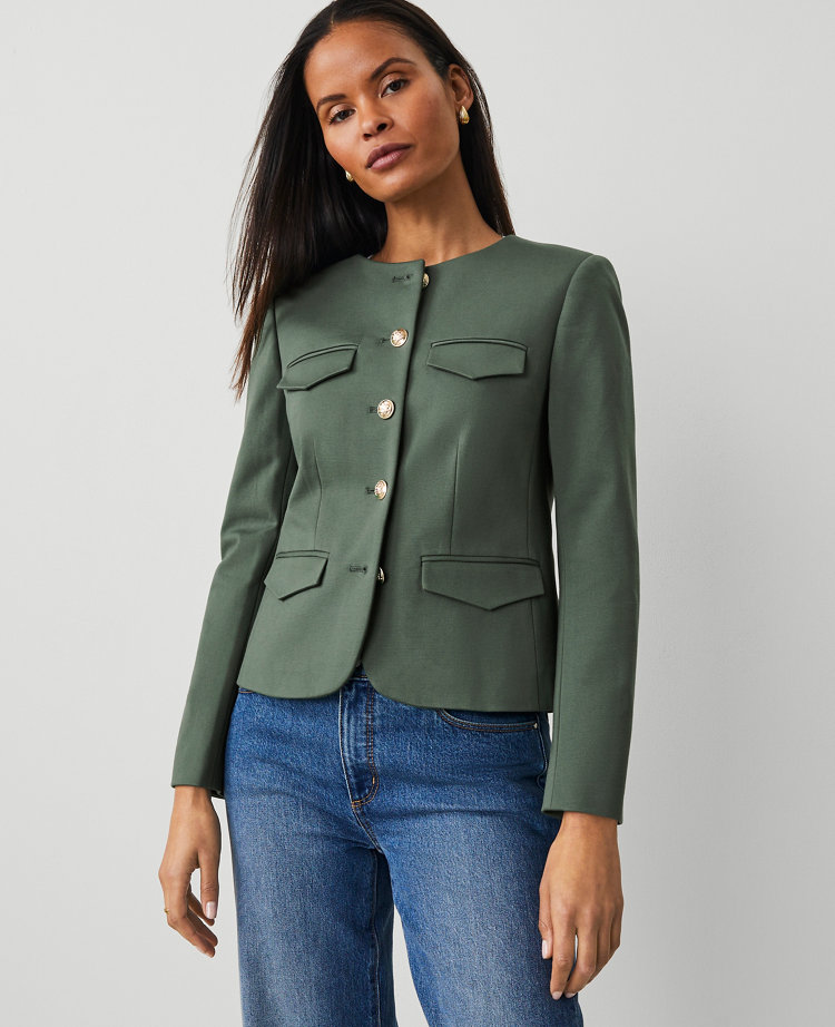 Petite Ponte Crew Neck Jacket