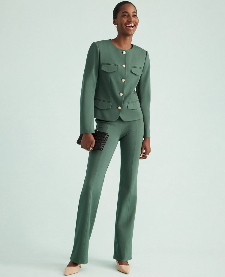 The Petite Skinny Flare Trouser Pant in Ponte carousel Product Image 1