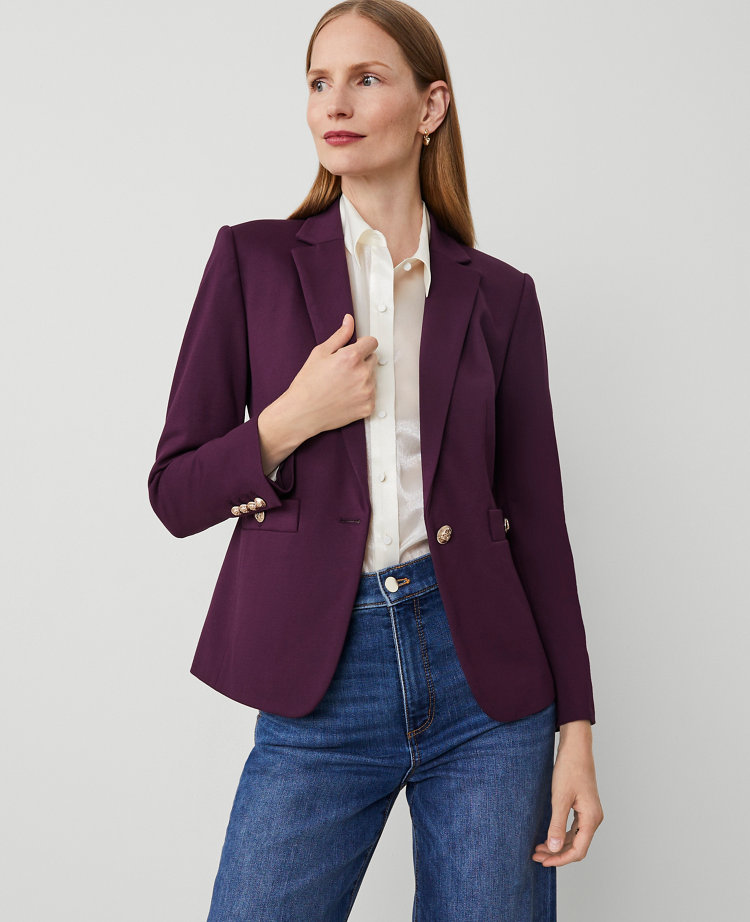 The Petite Hutton Blazer in Ponte