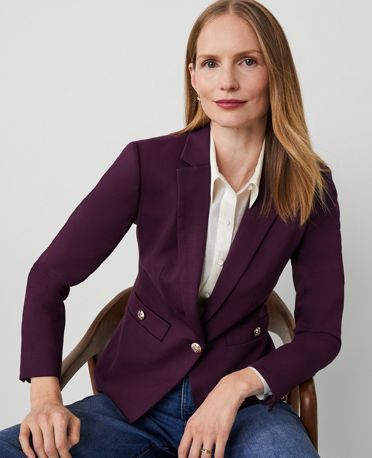 The Petite Hutton Blazer in Ponte