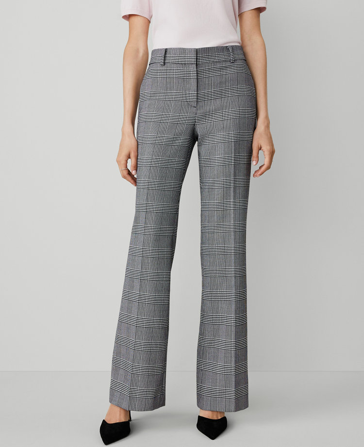 The Petite Jayne Trouser Pant in Houndstooth — Curvy Fit