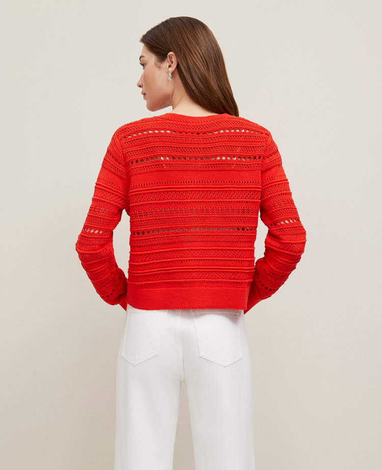 Pointelle Textured Cardigan