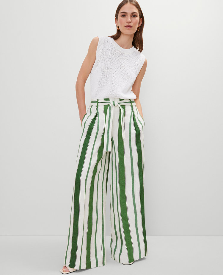 The Tie Waist Wide-Leg Pant in Linen