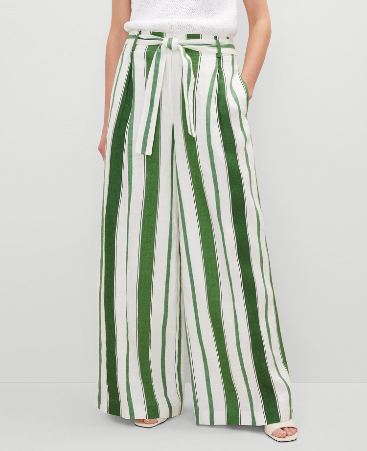 The Tie Waist Wide-Leg Pant in Linen