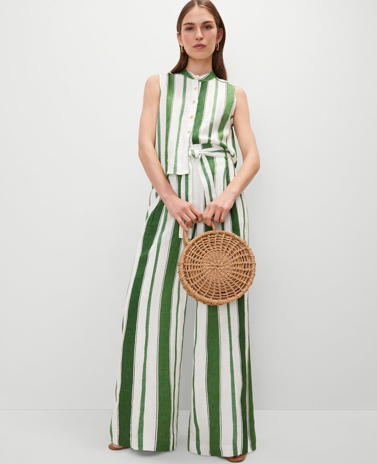 The Tie Waist Wide-Leg Pant in Linen