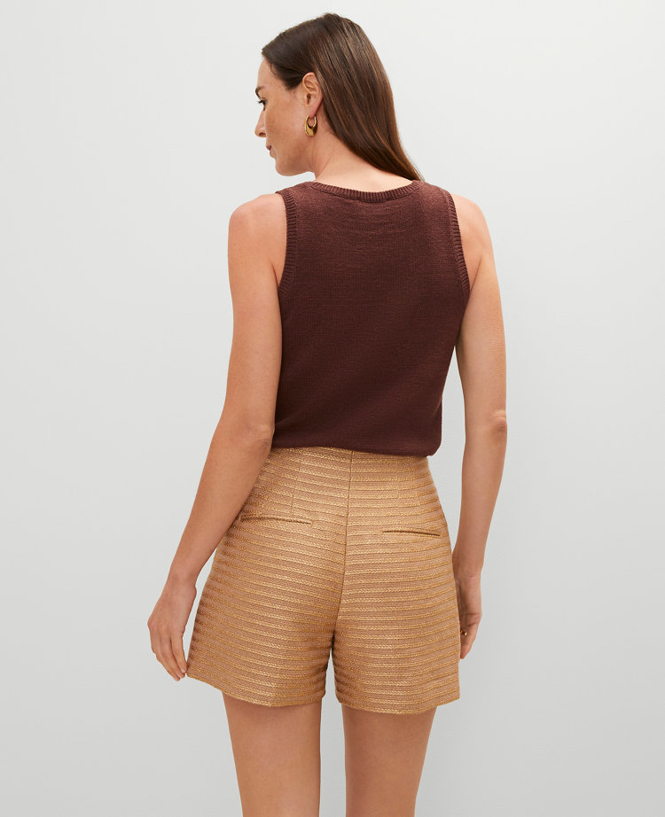 Side Zip Shorts in Tweed