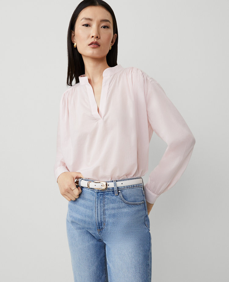 Tall V-Neck Blouson Popover carousel Product Image 1