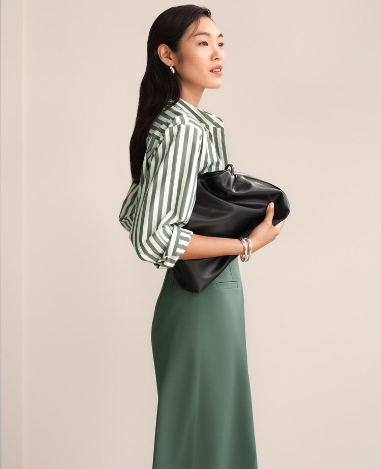 Drawstring Faux Leather Clutch Bag