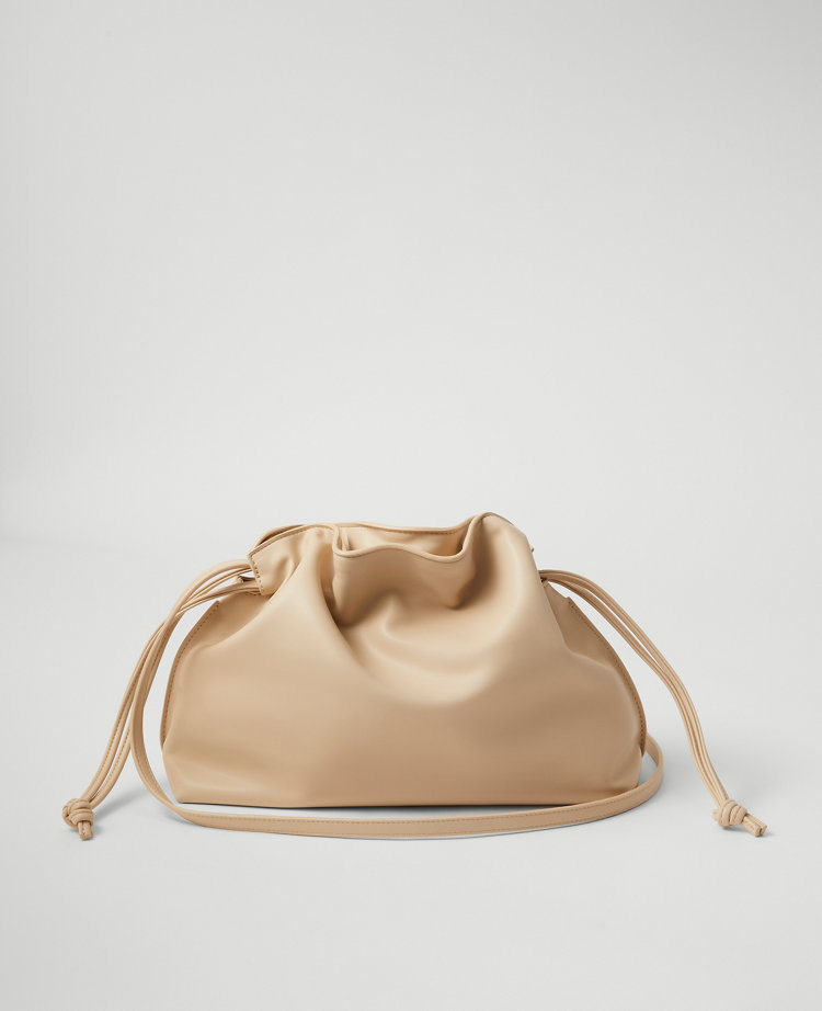 Drawstring Faux Leather Clutch Bag carousel Product Image 1