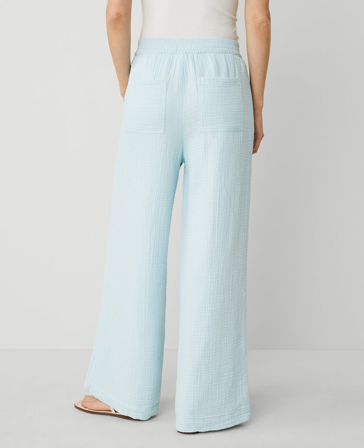 The Pull-On Wide-Leg Pant in Triple Cloth