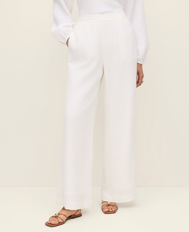 The Pull-On Wide-Leg Pant in Triple Cloth