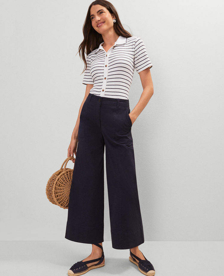 Weekend Collection Wide-Leg Ankle Pant