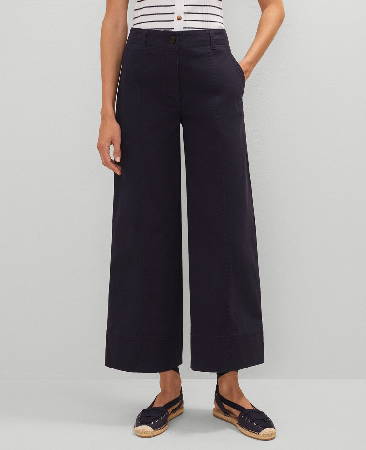 Weekend Collection Wide-Leg Ankle Pant