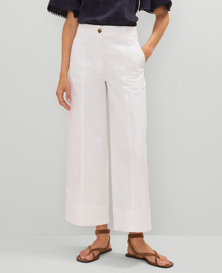Weekend Collection Wide-Leg Ankle Pant