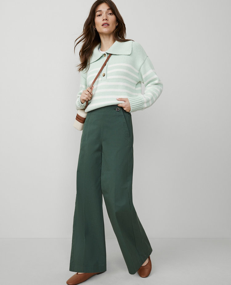 Petite Weekend Collection Wide-Leg Sailor Pant