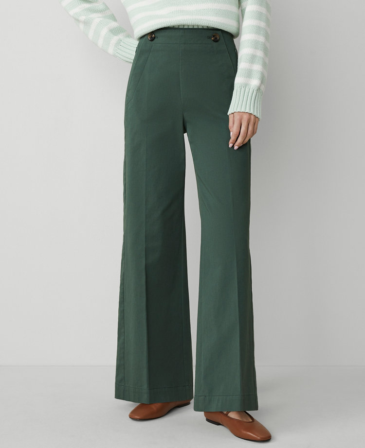 Petite Weekend Collection Wide-Leg Sailor Pant