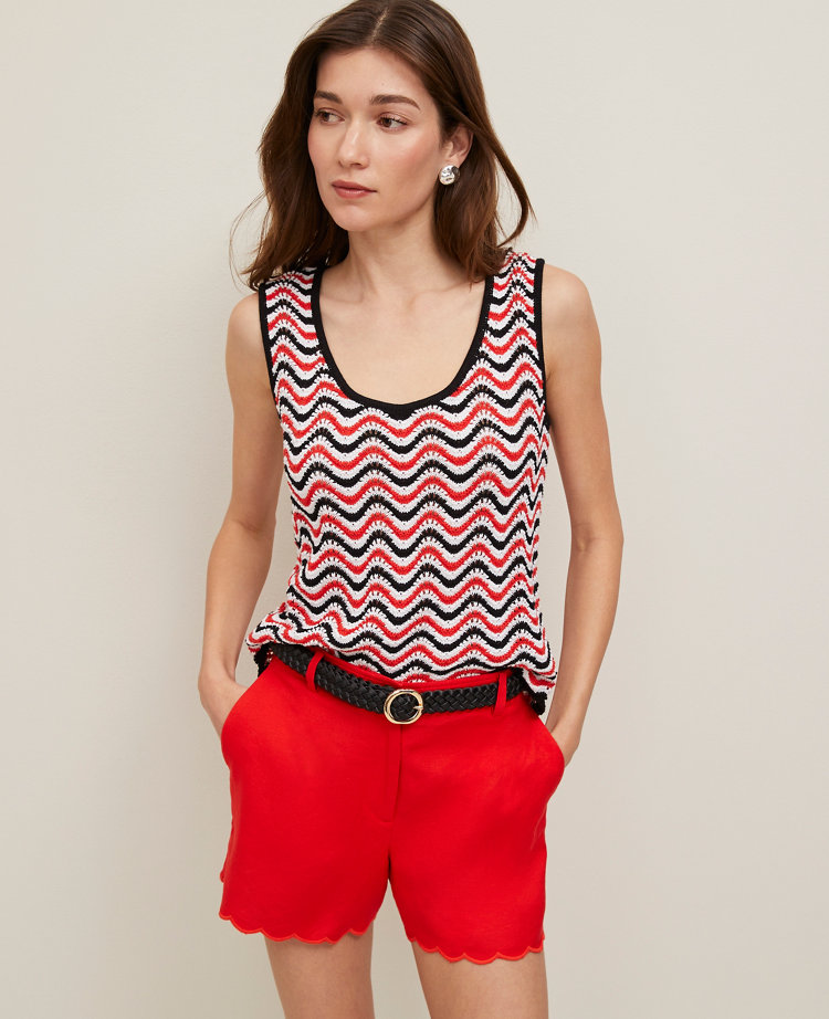 Striped Crochet Sweater Shell