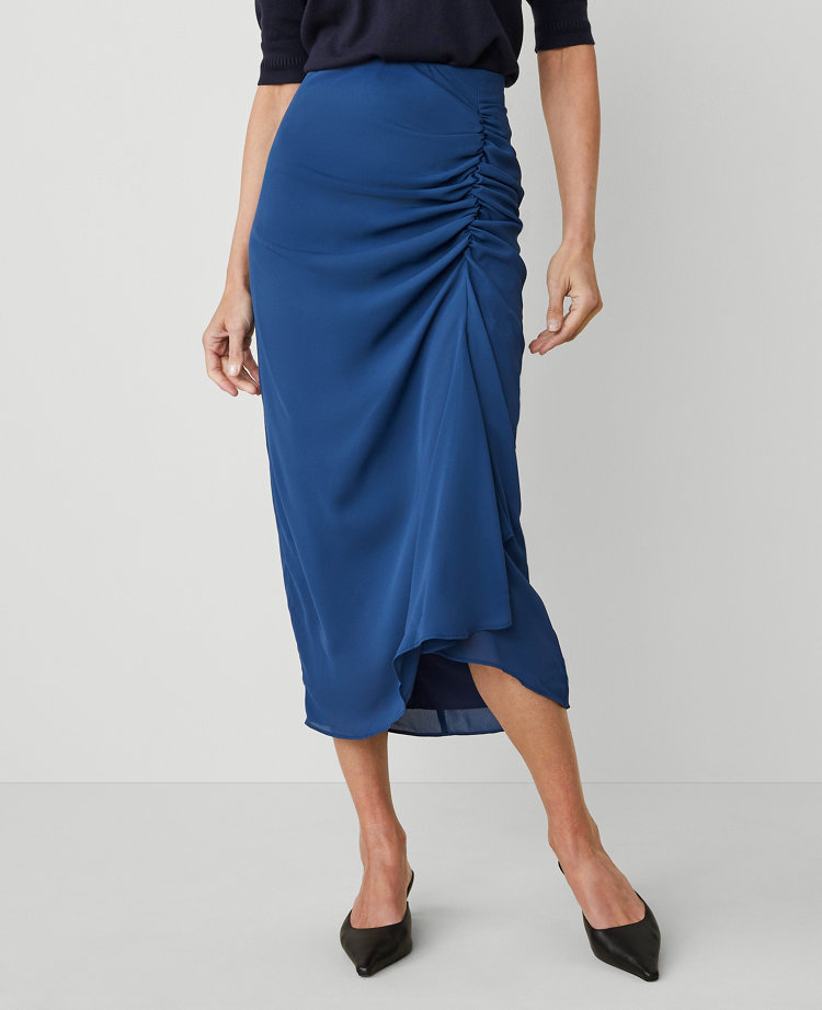 Ruched Midi Skirt