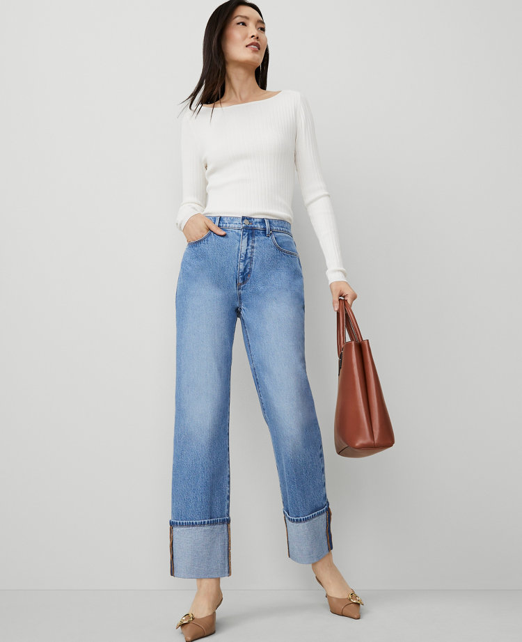 The Petite Cuffed Straight Jean