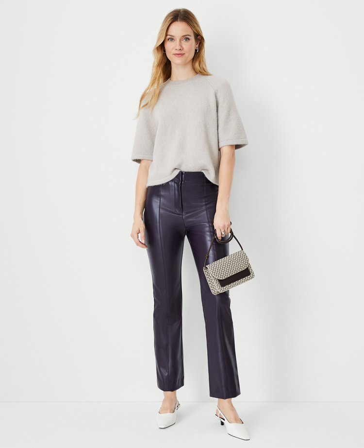 Zara Faux Leather Seamed Pants Size Small