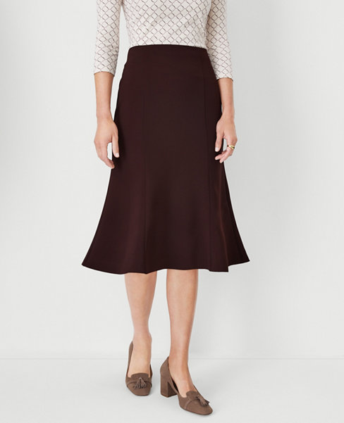 The Seamed Flare Pencil Skirt in Fluid Crepe