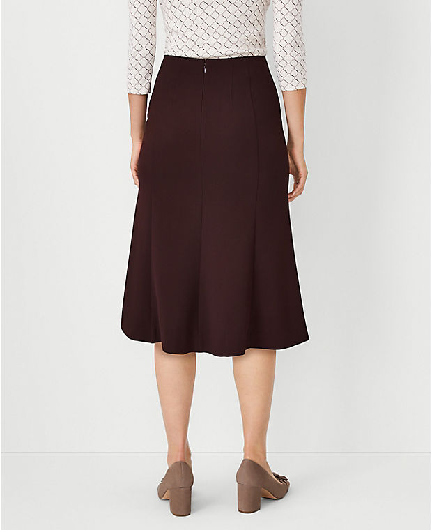 The Seamed Flare Pencil Skirt in Fluid Crepe