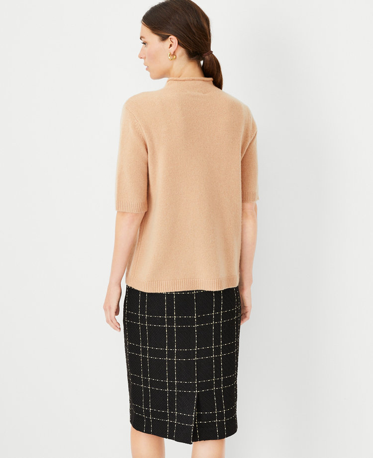 Roll Neck Cashmere Sweater Tee