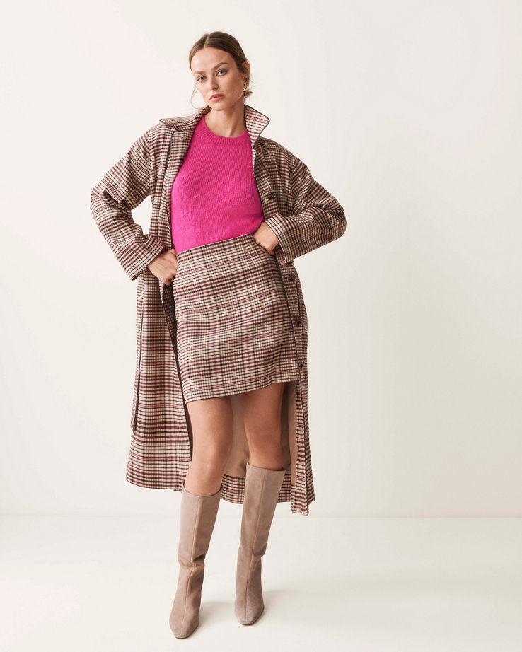 Plaid A-Line Skirt