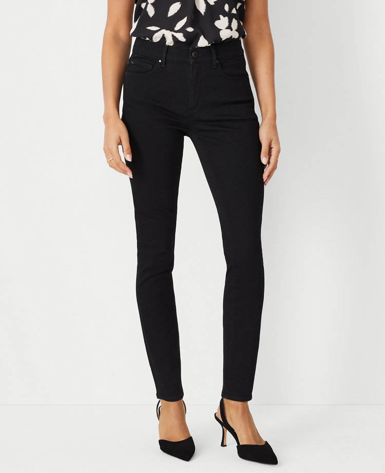 Mid Rise Skinny Jeans in Classic Black Wash carousel Product Image 1