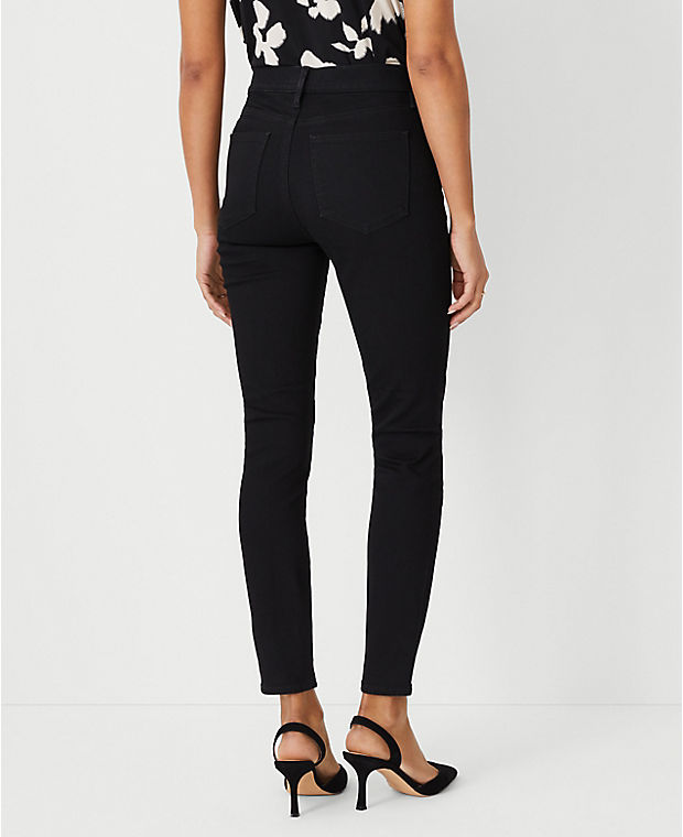 Mid Rise Skinny Jeans in Classic Black Wash