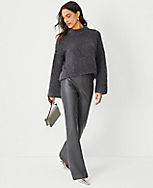 The Seamed Side Zip Trouser Pant in Faux Leather carousel Product Image 3