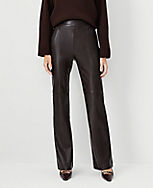 The Seamed Side Zip Trouser Pant in Faux Leather carousel Product Image 1