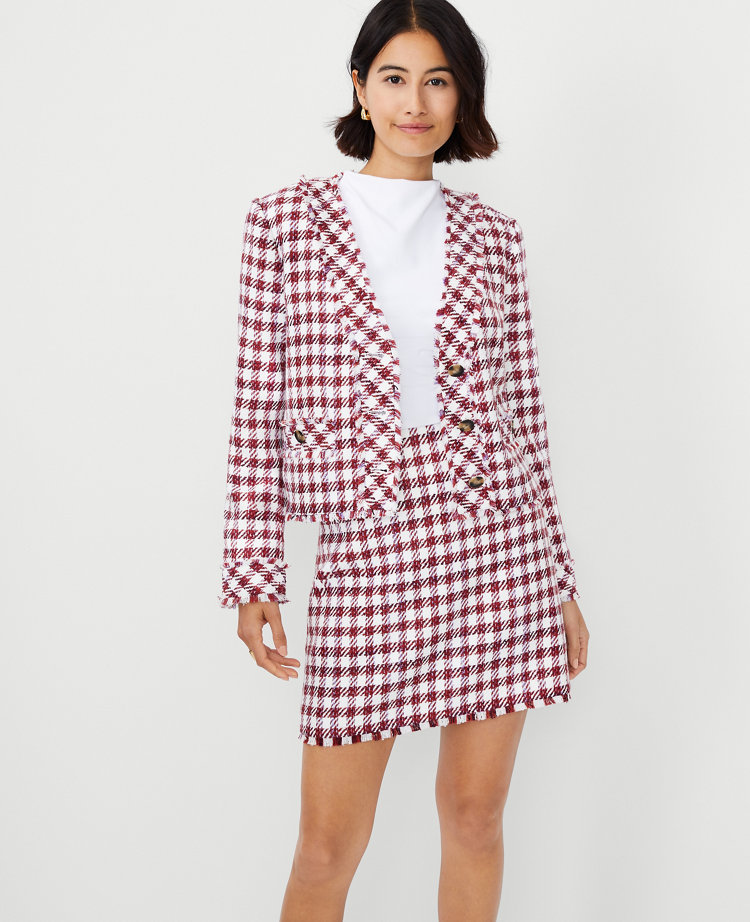 Tweed VNeck Cardigan Jacket