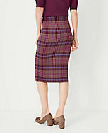 Plaid Sweater Pencil Skirt carousel Product Image 2