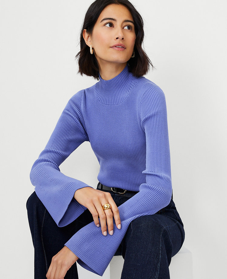 Women's Blue Sweaters Ann Taylor