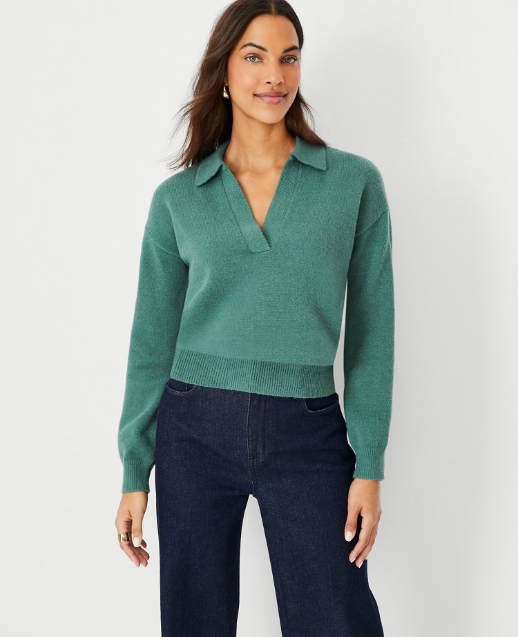 Collared V-Neck Sweater